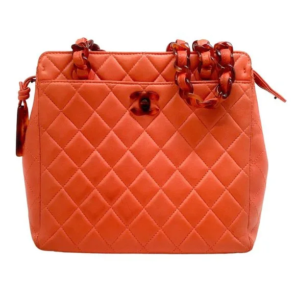 CHANEL | Bags | Chanel Vintage Orange Lambskin Leather  display picture 1